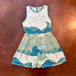 Antix- women’s printed animal golf dress, size large, twee, preppy, romantic,